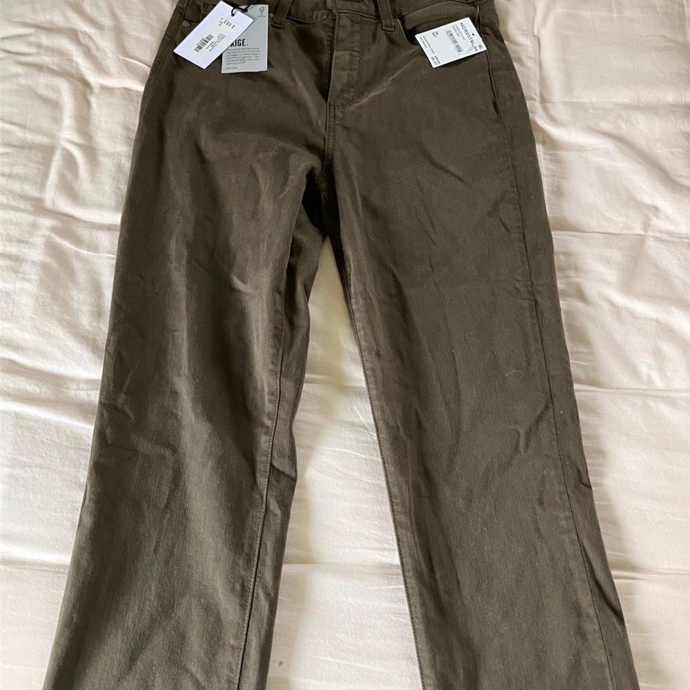 PAIGE Earthy green Denim Jeans